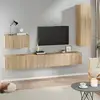 Image de Ensemble De Meubles Tv 4 Pcs Chêne Sonoma Bois D'ingénierie Vidaxl