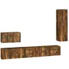 Image de Ensemble De Meubles Tv 4 Pcs Chêne Fumé Bois D'ingénierie Vidaxl