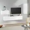 Image de Ensemble De Meubles Tv 4 Pcs Blanc Bois D'ingénierie Vidaxl