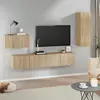 Image de Ensemble De Meubles Tv 4 Pcs Chêne Sonoma Bois D'ingénierie Vidaxl