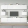 Image de vidaXL Ensemble de meubles TV 6 pcs Blanc Bois dingénierie 3114366