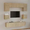 Image de Ensemble De Meubles Tv 8 Pcs Chêne Sonoma Bois D'ingénierie Vidaxl