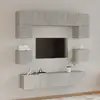 Image de Ensemble De Meubles Tv 8 Pcs Gris Béton Bois D'ingénierie Vidaxl
