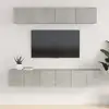 Image de Ensemble De Meubles Tv 5 Pcs Gris Béton Bois D'ingénierie Vidaxl