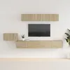 Image de Ensemble De Meubles Tv 5 Pcs Chêne Sonoma Bois D'ingénierie Vidaxl