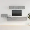 Image de Ensemble De Meubles Tv 5 Pcs Sonoma Gris Bois D'ingénierie Vidaxl