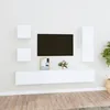 Image de Ensemble De Meubles Tv 5 Pcs Blanc Bois D'ingénierie Vidaxl
