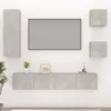 Image de Ensemble De Meubles Tv 5 Pcs Gris Béton Bois D'ingénierie Vidaxl
