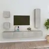 Image de Ensemble De Meubles Tv 5 Pcs Gris Béton Bois D'ingénierie Vidaxl