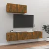 Image de vidaXL Ensemble de meubles TV 3 pcs Chêne fumé Bois dingénierie 3114475