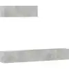 Image de Ensemble De Meubles Tv 3 Pcs Gris Béton Bois D'ingénierie Vidaxl