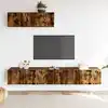 Image de Ensemble De Meubles Tv 3 Pcs Chêne Fumé Bois D'ingénierie Vidaxl