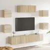 Image de Ensemble De Meubles Tv 7 Pcs Chêne Sonoma Bois D'ingénierie Vidaxl