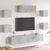Image de Ensemble De Meubles Tv 7 Pcs Gris Béton Bois D'ingénierie Vidaxl