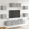 Image de Ensemble De Meubles Tv 7 Pcs Sonoma Gris Bois D'ingénierie Vidaxl
