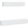 Image de Ensemble De Meubles Tv 4 Pcs Blanc Bois D'ingénierie Vidaxl