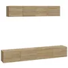 Image de Ensemble De Meubles Tv 4 Pcs Chêne Sonoma Bois D'ingénierie Vidaxl