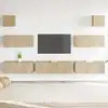 Image de Ensemble De Meubles Tv 7 Pcs Chêne Sonoma Bois D'ingénierie Vidaxl