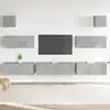 Image de Ensemble De Meubles Tv 7 Pcs Gris Béton Bois D'ingénierie Vidaxl