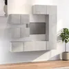 Image de Ensemble De Meubles Tv 6 Pcs Gris Béton Bois D'ingénierie Vidaxl