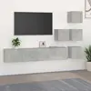 Image de Meuble Tv Mural Gris Béton Bois D'ingénierie Vidaxl