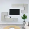 Image de Meuble Tv Mural Gris Béton Bois D'ingénierie Vidaxl