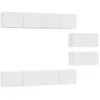 Image de Ensemble De Meubles Tv 6 Pcs Blanc Bois D'ingénierie Vidaxl