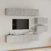 Image de Ensemble De Meubles Tv 6 Pcs Gris Béton Bois D'ingénierie Vidaxl