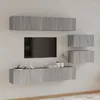 Image de Ensemble De Meubles Tv 6 Pcs Sonoma Gris Bois D'ingénierie Vidaxl