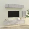 Image de Ensemble De Meubles Tv 6 Pcs Gris Béton Bois D'ingénierie Vidaxl