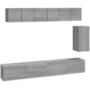 Image de Ensemble De Meubles Tv 6 Pcs Sonoma Gris Bois D'ingénierie Vidaxl
