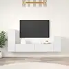 Image de Ensemble De Meubles Tv 4 Pcs Blanc Bois D'ingénierie Vidaxl
