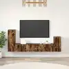 Image de Ensemble De Meubles Tv 4 Pcs Chêne Fumé Bois D'ingénierie Vidaxl