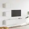 Image de Ensemble De Meubles Tv 4 Pcs Blanc Bois D'ingénierie Vidaxl