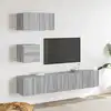 Image de Ensemble De Meubles Tv 4 Pcs Sonoma Gris Bois D'ingénierie Vidaxl
