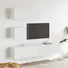 Image de Ensemble De Meubles Tv 4 Pcs Blanc Bois D'ingénierie Vidaxl