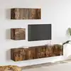 Image de Ensemble De Meubles Tv 4 Pcs Chêne Fumé Bois D'ingénierie Vidaxl