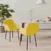 Image de Chaises À Manger Lot De 2 Jaune Velours Vidaxl