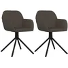Image de Chaises Pivotantes À Manger Lot De 2 Gris Foncé Velours Vidaxl