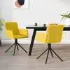 Image de Chaises Pivotantes À Manger Lot De 2 Jaune Velours Vidaxl