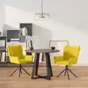 Image de Chaises Pivotantes À Manger Lot De 2 Jaune Velours Vidaxl