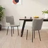 Image de Chaises À Manger Lot De 2 Gris Clair Velours Vidaxl