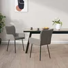 Image de Chaises À Manger Lot De 2 Gris Clair Tissu Vidaxl