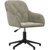 Image de Chaise Pivotante De Bureau Gris Clair Velours Vidaxl