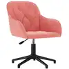 Image de Chaise Pivotante De Bureau Rose Velours Vidaxl