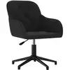 Image de Vidaxl chaise pivotante de bureau noir velours