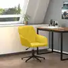 Image de Chaise Pivotante De Bureau Jaune Velours Vidaxl
