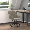Image de vidaXL Chaise pivotante de bureau Gris clair Velours 344867