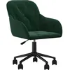 Image de Chaise Pivotante De Bureau Vert Foncé Velours Vidaxl