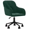 Image de Vidaxl chaise pivotante de bureau vert foncé velours